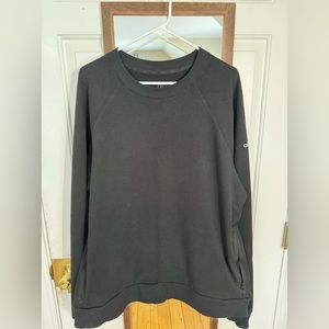 ($138 MSRP) Men’s Alo Yoga Waffle Crew Neck Sweatshirt Size XL - Black